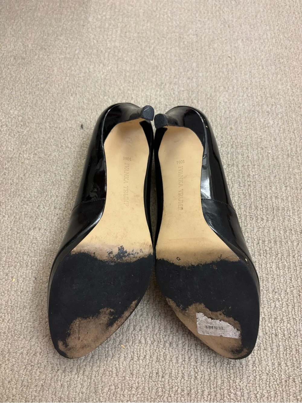 Ivanka Trump Black Patent Leather Platform Pumps
